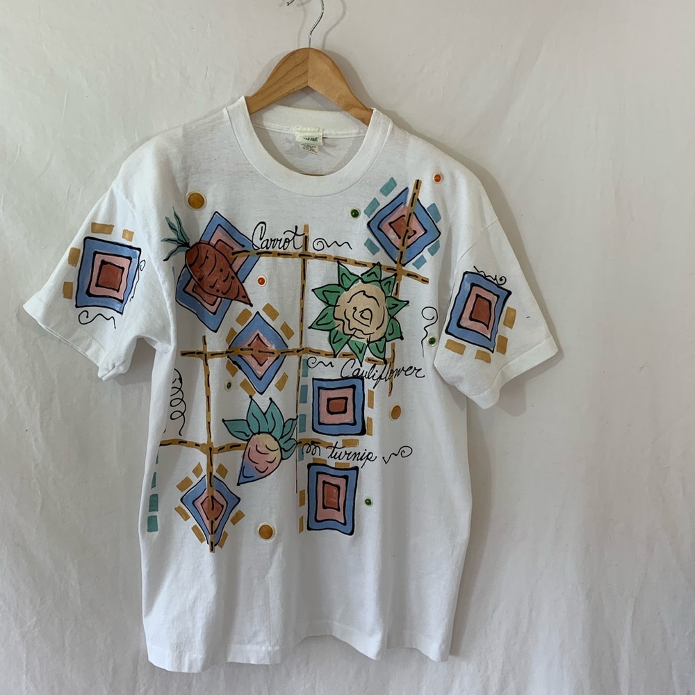 Vintage Eat Your Vegetables Painted Tee